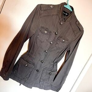 Forever 21 Gray utility Military Style Jacket